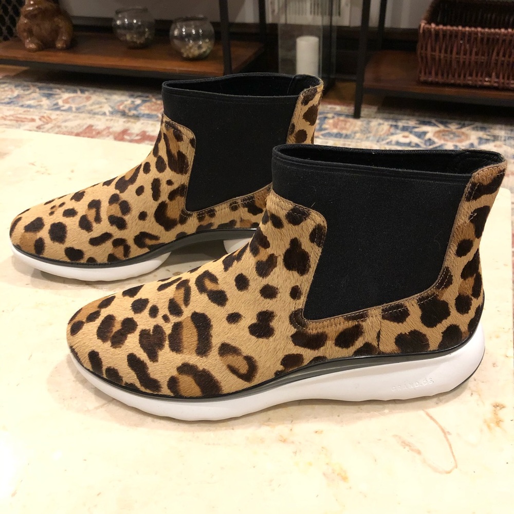 Cole Haan Zerogrand Chelsea Boot - Sz 8 - Leopard